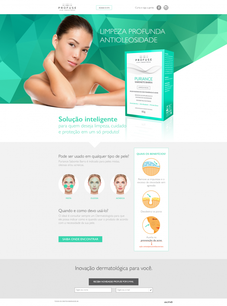 Landing Page Puriance - Profuse